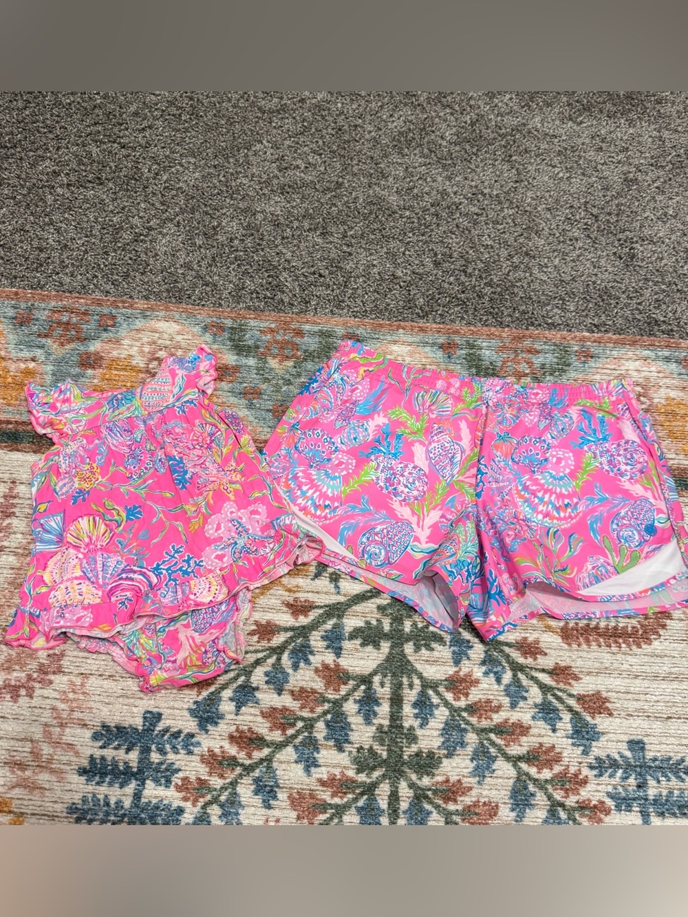Lilly Pulitzer Shell Me Something Good Baby Dress 6-12M & Women’s Ocean Shorts M